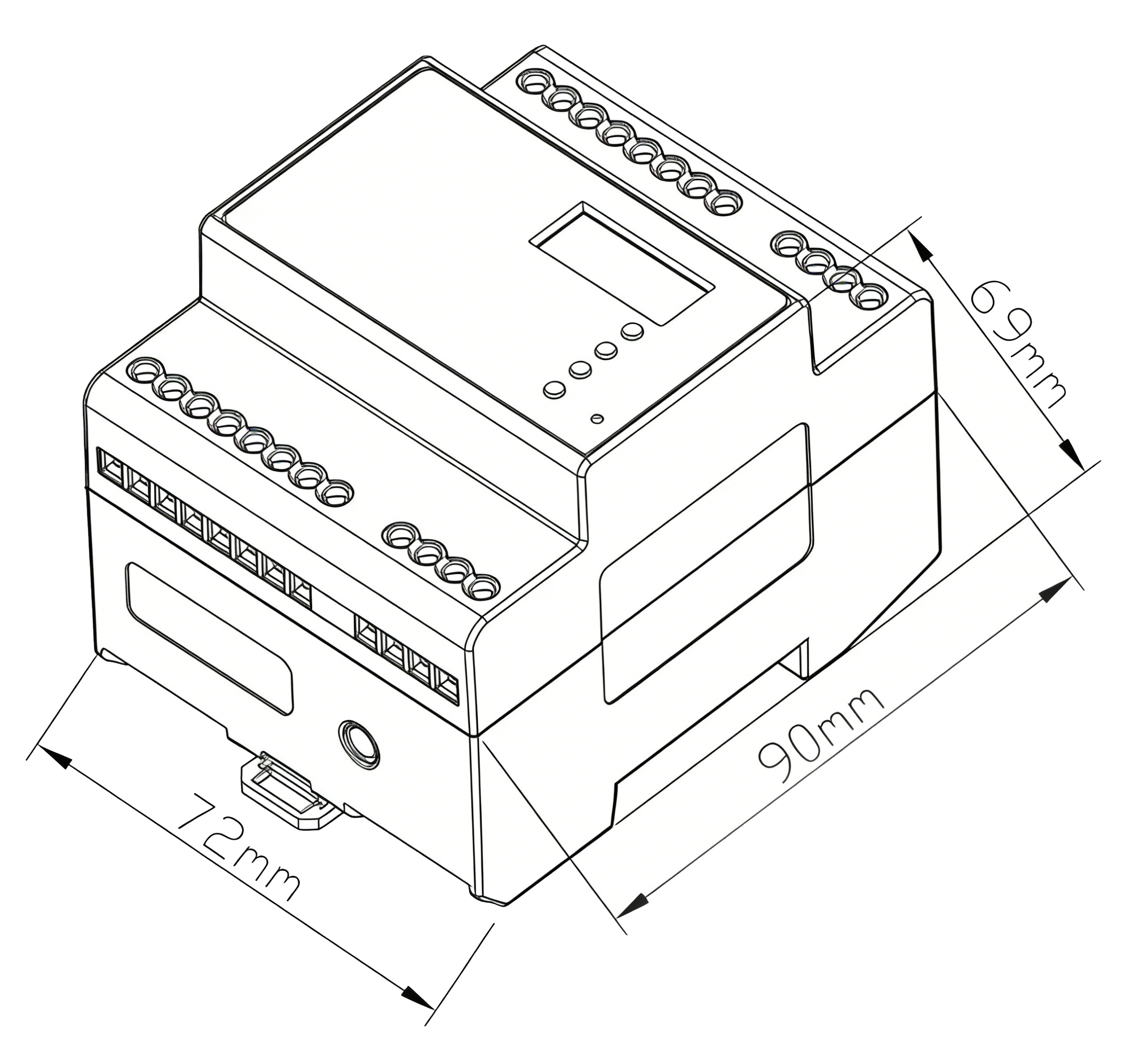 FG Smart Gateway installation dimensions
