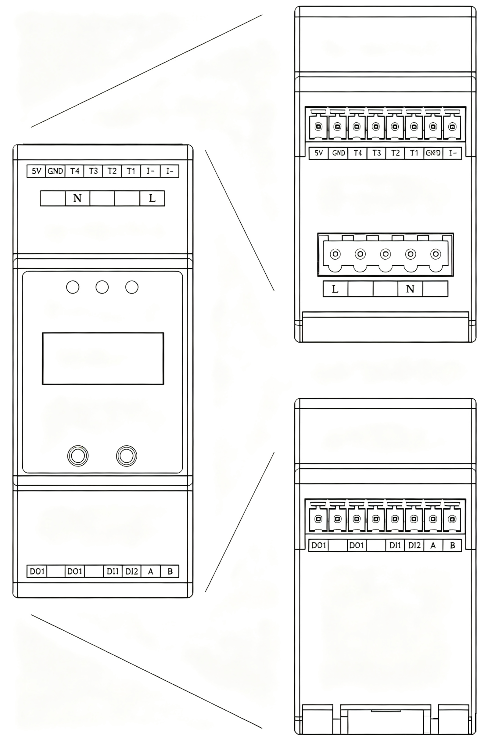 ESF electrical Fire Monitoring Module Interface diagram