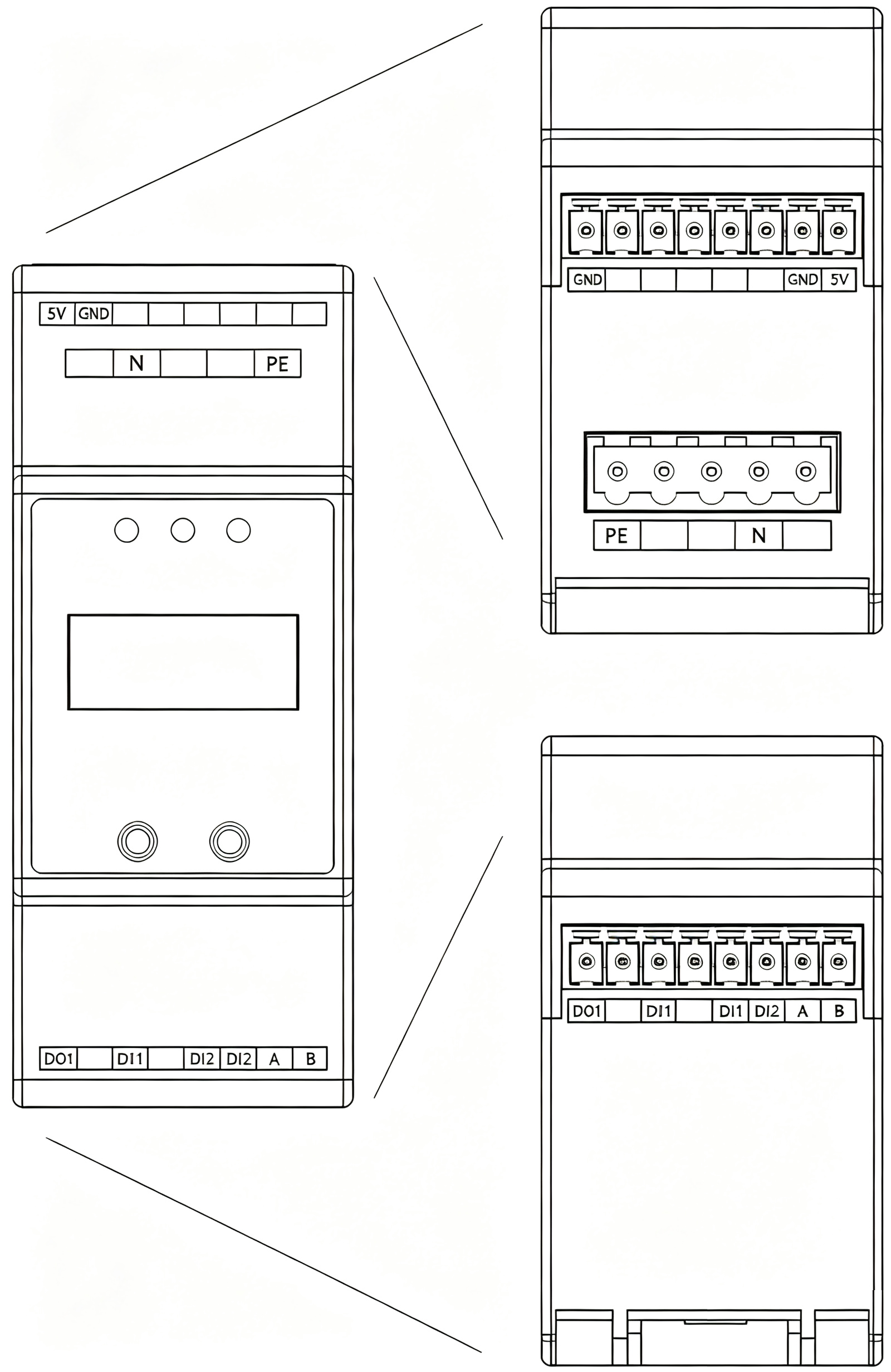 ESP Neutral-Ground voltage Monitor Interface diagram